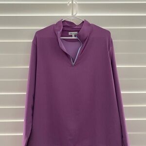 Peter Millar Purple Zip Up Sweater